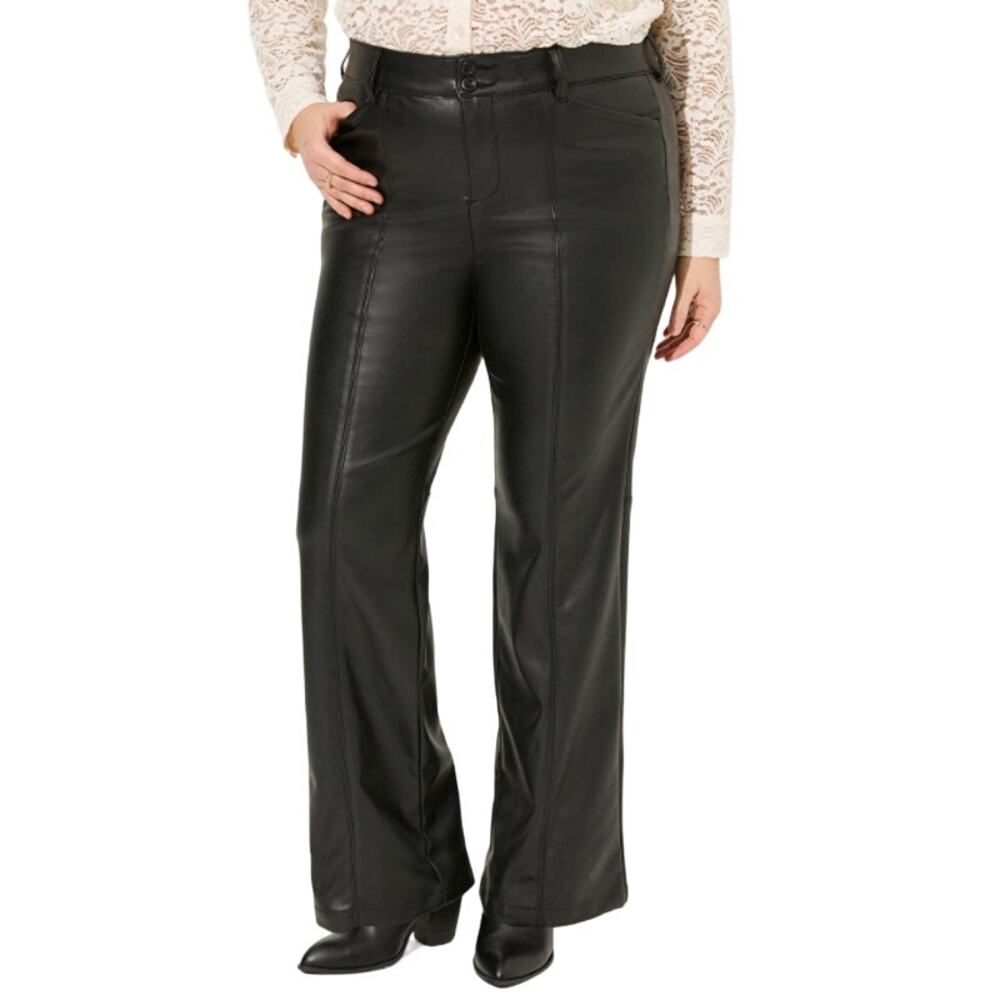 Torrid Pintuck Trouser Boot Faux Leather High Rise Pant, NWT, 22R